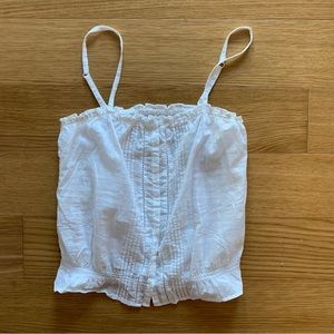 Hollister white cottage tank top